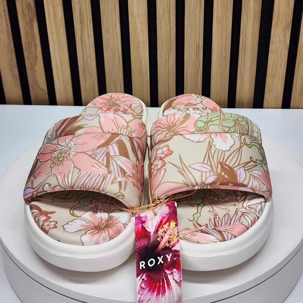 NEW - Roxy Gelato Lux Women’s Pink Platform Sandals Slip On Casual Shoes Size 5 - Picture 7 of 7